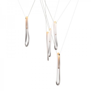Полилей от стъкло GLASSWHITE LED 10249P/5 броя