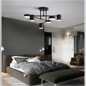 LED Плафон STRATO D801-6 черен