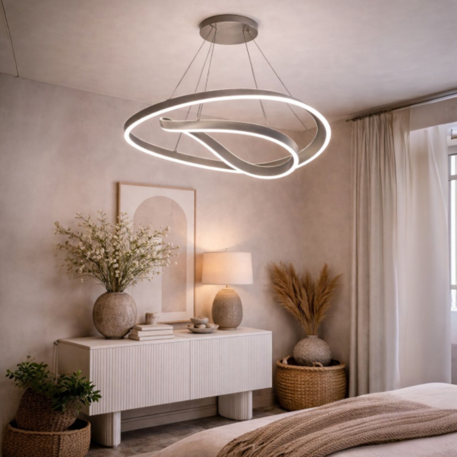 LED Полилей WAVERA 22518-D400+D600 тъмно сребро - Image 2