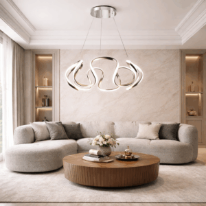 LED Полилей  LUSSO WAVE W9109-800 в сребро