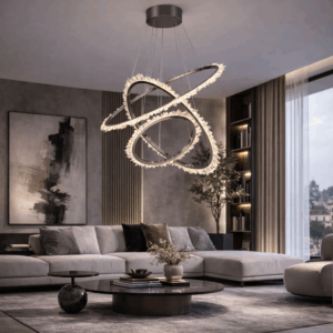 LED троен кристален полилей FREA 9058 D800+600+400 мм
