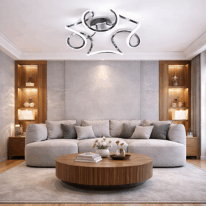 LED Плафон LUSSO WAVE W9109-500 в сребро