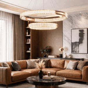 LED Кристален полилей LEATHER CRYSTAL 9023P