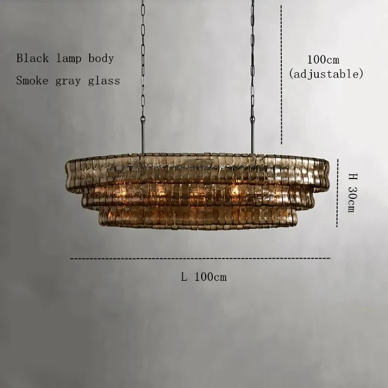 Полилей AMBRA YZMJ5162-L1000 с опушено кафяви стъкла - Image 5