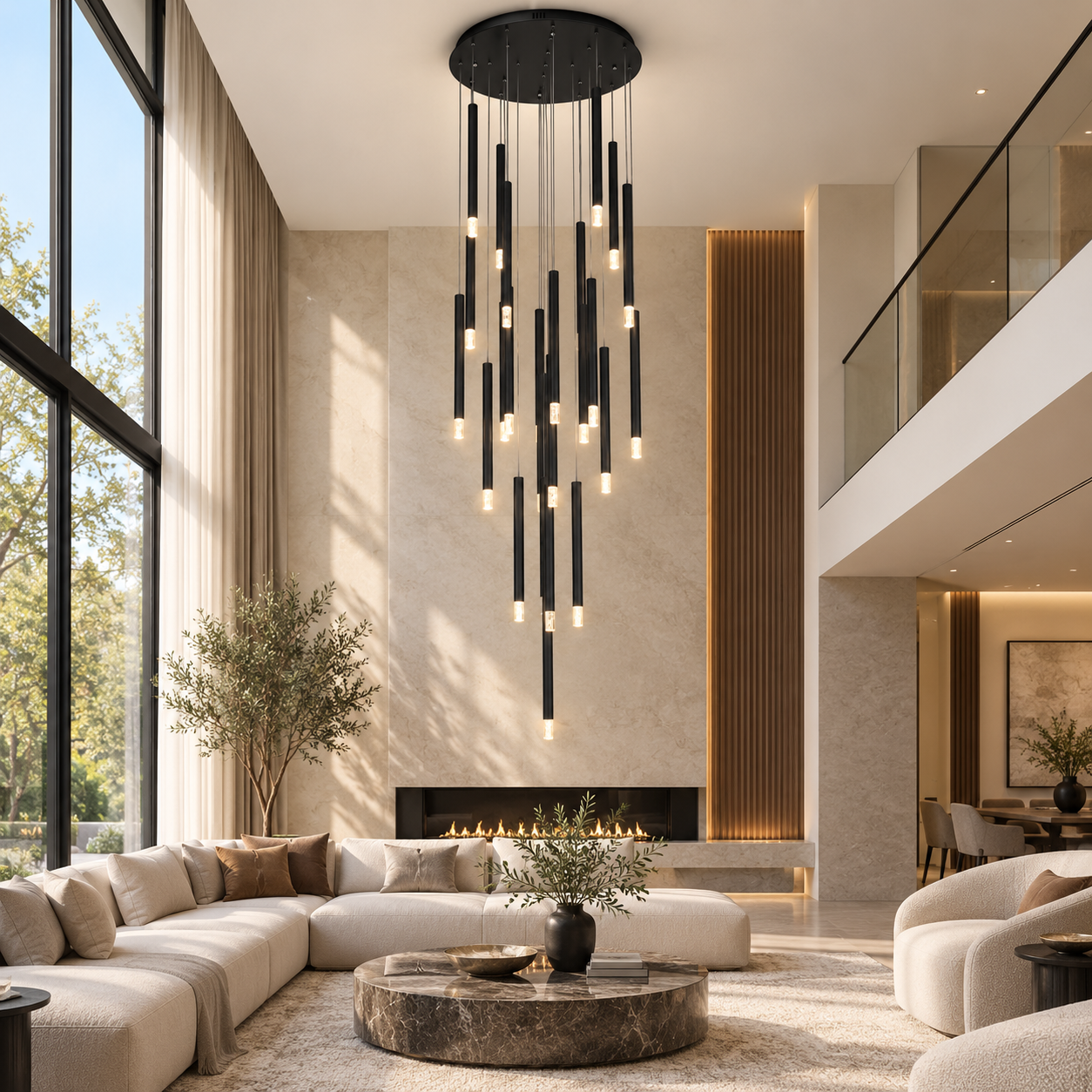 LED Полилей KARLOS LSMD22 в черно с 15 бр или 25бр пури